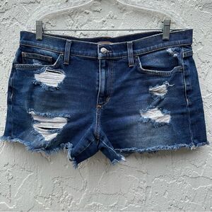 JOES Blythe Cut Off Jeans Women’s Size 31 Raw Fray Hem Distressed Dark Wash